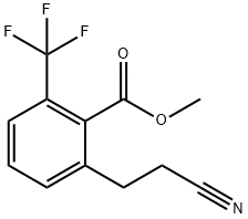 Methyl 2-(2-cyanoethyl)-6-(trifluoromethyl)benzoate 구조식 이미지