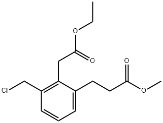 Ethyl 2-(chloromethyl)-6-(3-methoxy-3-oxopropyl)phenylacetate Structure