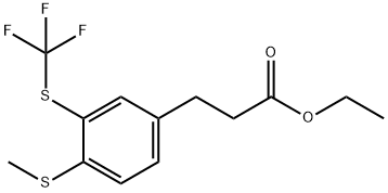 Ethyl 3-(4-(methylthio)-3-(trifluoromethylthio)phenyl)propanoate Structure