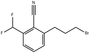 2-(3-Bromopropyl)-6-(difluoromethyl)benzonitrile Structure