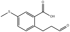 5-(Methylthio)-2-(3-oxopropyl)benzoic acid Structure