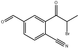 2-(2-Bromopropanoyl)-4-formylbenzonitrile Structure