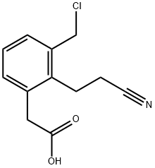 3-(Chloromethyl)-2-(2-cyanoethyl)phenylacetic acid Structure