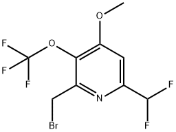 2-(Bromomethyl)-6-(difluoromethyl)-4-methoxy-3-(trifluoromethoxy)pyridine Structure