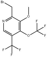 2-(Bromomethyl)-3-methoxy-4-(trifluoromethoxy)-5-(trifluoromethyl)pyridine Structure