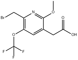 2-(Bromomethyl)-6-methoxy-3-(trifluoromethoxy)pyridine-5-acetic acid Structure