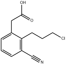 2-(3-Chloropropyl)-3-cyanophenylacetic acid Structure