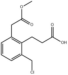 Methyl 2-(2-carboxyethyl)-3-(chloromethyl)phenylacetate Structure