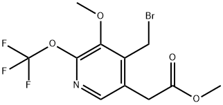 Methyl 4-(bromomethyl)-3-methoxy-2-(trifluoromethoxy)pyridine-5-acetate Structure