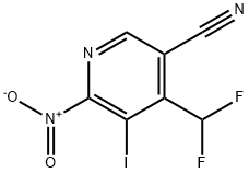 5-Cyano-4-(difluoromethyl)-3-iodo-2-nitropyridine Structure