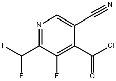 5-Cyano-2-(difluoromethyl)-3-fluoropyridine-4-carbonyl chloride Structure