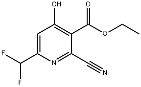 Ethyl 2-cyano-6-(difluoromethyl)-4-hydroxypyridine-3-carboxylate 구조식 이미지