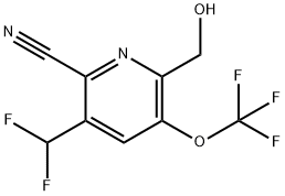 2-Cyano-3-(difluoromethyl)-5-(trifluoromethoxy)pyridine-6-methanol Structure