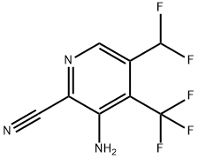 3-Amino-2-cyano-5-(difluoromethyl)-4-(trifluoromethyl)pyridine Structure