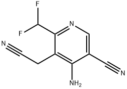 4-Amino-5-cyano-2-(difluoromethyl)pyridine-3-acetonitrile Structure