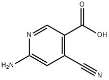 3-Pyridinecarboxylic acid, 6-amino-4-cyano- 구조식 이미지