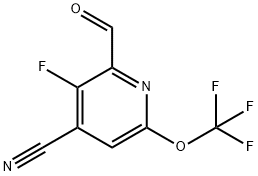 4-Cyano-3-fluoro-6-(trifluoromethoxy)pyridine-2-carboxaldehyde Structure