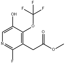 Methyl 2-fluoro-5-hydroxy-4-(trifluoromethoxy)pyridine-3-acetate Structure