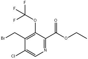 Ethyl 4-(bromomethyl)-5-chloro-3-(trifluoromethoxy)pyridine-2-carboxylate Structure