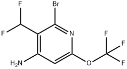 4-Amino-2-bromo-3-(difluoromethyl)-6-(trifluoromethoxy)pyridine Structure