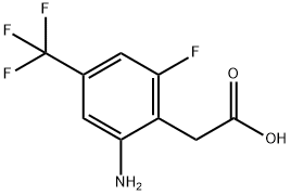 2-Amino-6-fluoro-4-(trifluoromethyl)phenylacetic acid Structure