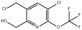 3-Chloro-5-(chloromethyl)-2-(trifluoromethoxy)pyridine-6-methanol Structure