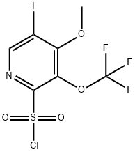 5-Iodo-4-methoxy-3-(trifluoromethoxy)pyridine-2-sulfonyl chloride Structure