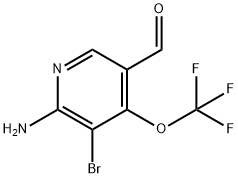 2-Amino-3-bromo-4-(trifluoromethoxy)pyridine-5-carboxaldehyde Structure