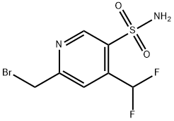 2-(Bromomethyl)-4-(difluoromethyl)pyridine-5-sulfonamide Structure