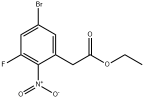 Benzeneacetic acid, 5-bromo-3-fluoro-2-nitro-, ethyl ester Structure