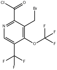 3-(Bromomethyl)-4-(trifluoromethoxy)-5-(trifluoromethyl)pyridine-2-carbonyl chloride Structure