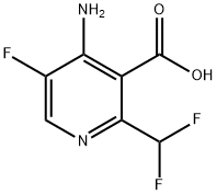 4-Amino-2-(difluoromethyl)-5-fluoropyridine-3-carboxylic acid Structure