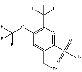 3-(Bromomethyl)-5-(trifluoromethoxy)-6-(trifluoromethyl)pyridine-2-sulfonamide Structure