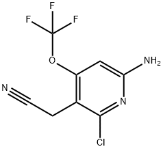 6-Amino-2-chloro-4-(trifluoromethoxy)pyridine-3-acetonitrile Structure