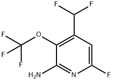 2-Amino-4-(difluoromethyl)-6-fluoro-3-(trifluoromethoxy)pyridine Structure