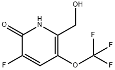 3-Fluoro-2-hydroxy-5-(trifluoromethoxy)pyridine-6-methanol Structure