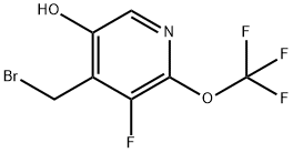 4-(Bromomethyl)-3-fluoro-5-hydroxy-2-(trifluoromethoxy)pyridine Structure