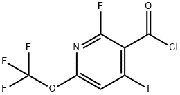 2-Fluoro-4-iodo-6-(trifluoromethoxy)pyridine-3-carbonyl chloride Structure