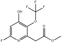 Methyl 6-fluoro-4-hydroxy-3-(trifluoromethoxy)pyridine-2-acetate Structure