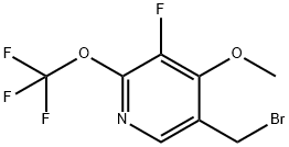 5-(Bromomethyl)-3-fluoro-4-methoxy-2-(trifluoromethoxy)pyridine Structure