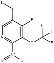 4-Fluoro-5-(fluoromethyl)-2-nitro-3-(trifluoromethoxy)pyridine Structure