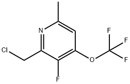 2-(Chloromethyl)-3-fluoro-6-methyl-4-(trifluoromethoxy)pyridine Structure