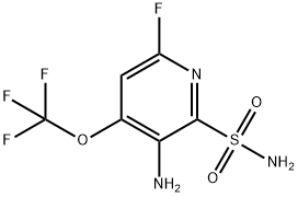 3-Amino-6-fluoro-4-(trifluoromethoxy)pyridine-2-sulfonamide Structure