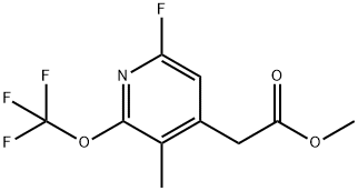 Methyl 6-fluoro-3-methyl-2-(trifluoromethoxy)pyridine-4-acetate Structure