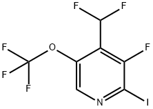 4-(Difluoromethyl)-3-fluoro-2-iodo-5-(trifluoromethoxy)pyridine Structure