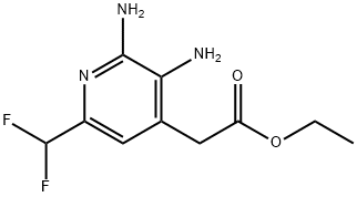 Ethyl 2,3-diamino-6-(difluoromethyl)pyridine-4-acetate Structure