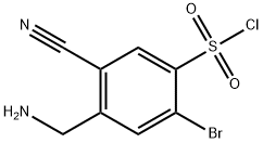 4-Aminomethyl-2-bromo-5-cyanobenzenesulfonyl chloride Structure