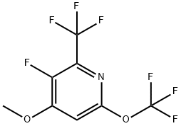 3-Fluoro-4-methoxy-6-(trifluoromethoxy)-2-(trifluoromethyl)pyridine Structure