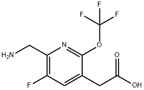 2-(Aminomethyl)-3-fluoro-6-(trifluoromethoxy)pyridine-5-acetic acid Structure