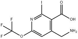 4-(Aminomethyl)-2-iodo-6-(trifluoromethoxy)pyridine-3-carboxylic acid Structure